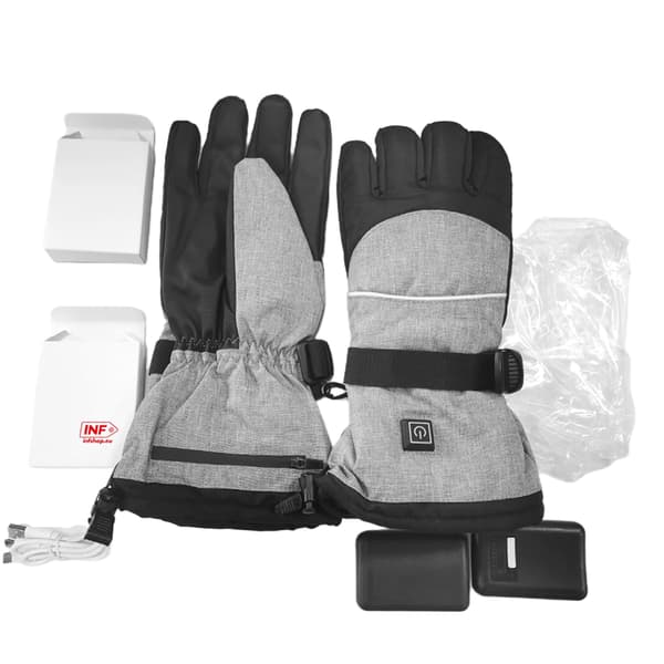 Uppvärmda termohandskar One size Gloves + 5000 mAh battery