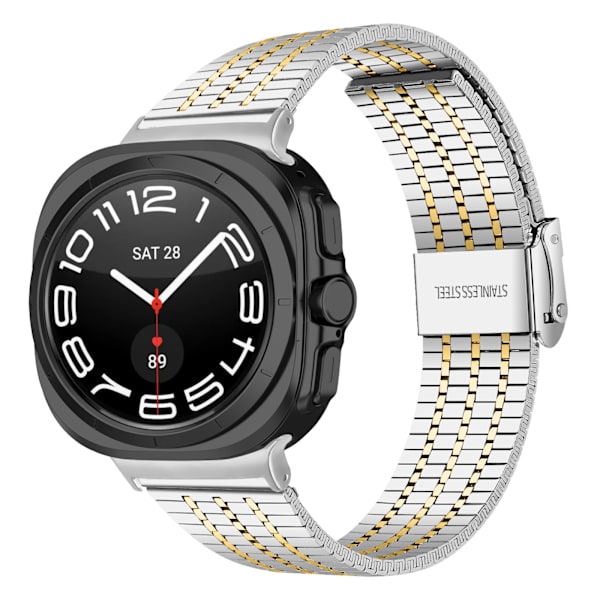 Klockarmband för Samsung Galaxy Watch Ultra - 47 mm silver+guld
