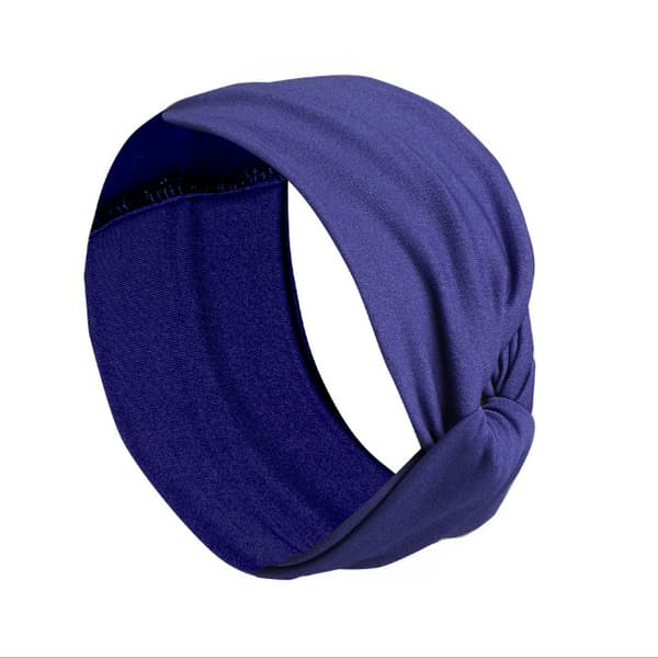Blød og elegant: Ensfarvet krydshovedbånd NavyBlue NavyBlue