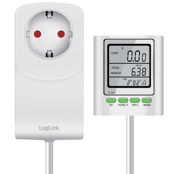 LogiLink Energimätare med kostnadsberäkning Extern display