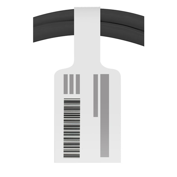 Lightning USB-A superblødt tekstilkabel med metalstik, 3 m, sort