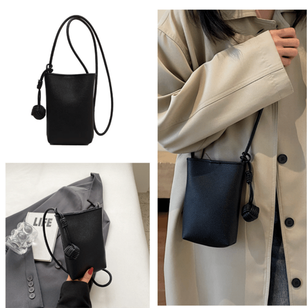 Chic Mini Crossbody telefonväska för kvinnor Black Black