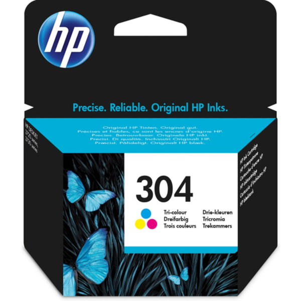 HP 304 colour ink cartridge blistered