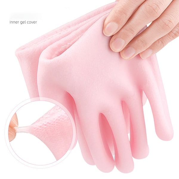 Mjukgörande Gelhandskar - Rosa