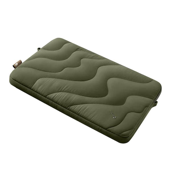 Laptopetui Tomtoc Terra-A27 til 16 tommer, grøn, CornerArmor X4, quiltet tekstur, genanvendte materialer, kompatibelt med MacBook Pro