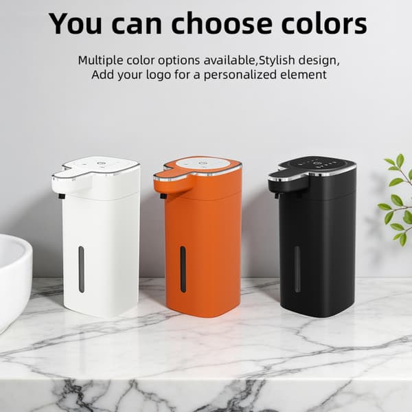 M20 touchfri sæbedispenser – automatisk håndsæbe til køkken og badeværelse med 0,3s sensor, LED-display, USB genopladelig, multifunktions væskestøtte White