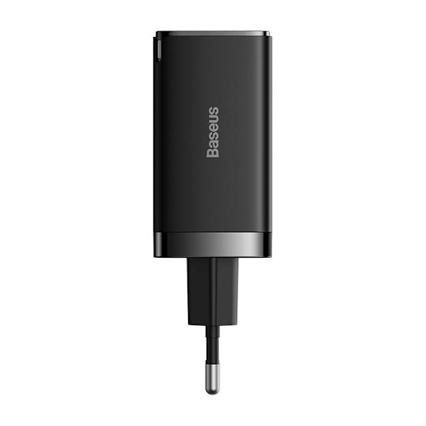 Väggladdare Baseus GaN5 Pro 2xUSB-C + USB, 65W (svart)