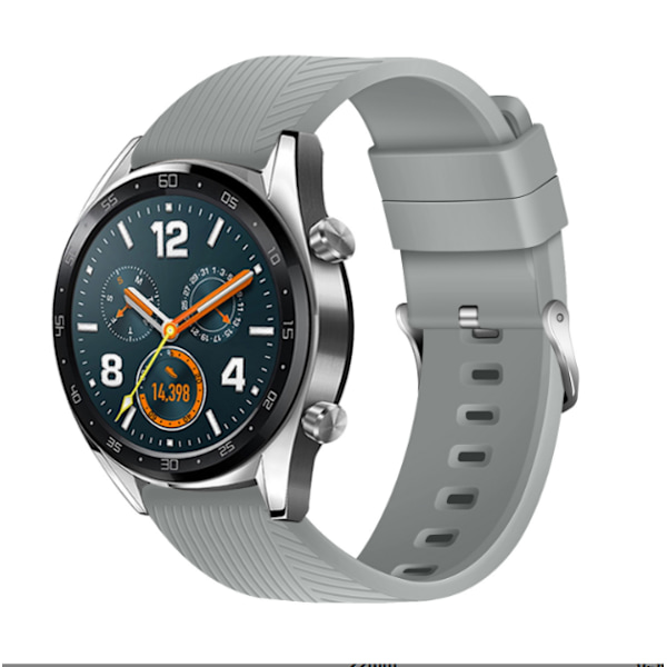 Silikonarmband för Huawei GT4/Samsung Galaxy Watch 4 Grå 20 mm