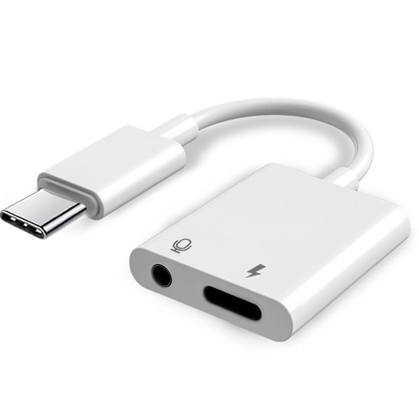 TYPE-C till 3,5 mm Ljudadapter med Laddningsport