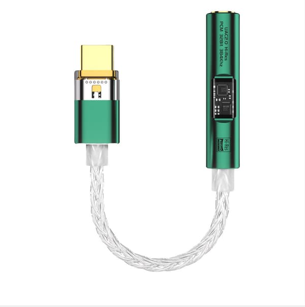 BA23 USB-C til 3,5 mm lydstikadapter med indbygget DAC Green Green