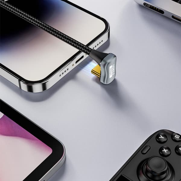 Full-Function GEN2 U-formet USB-C til USB-C datakabel 10Gbps, 100W PD, 4K@60Hz, aluminiumlegering og nylon, 0.5/1/1.5/2m 2 m 2 m