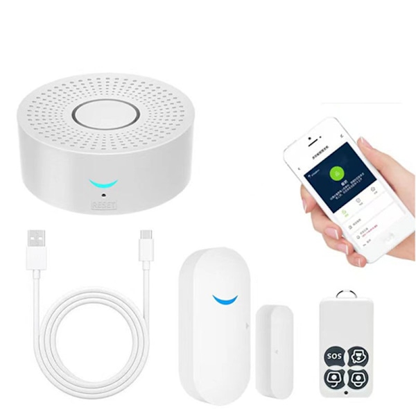 CS119 WiFi Smart Home Security Alarm System - Hvid