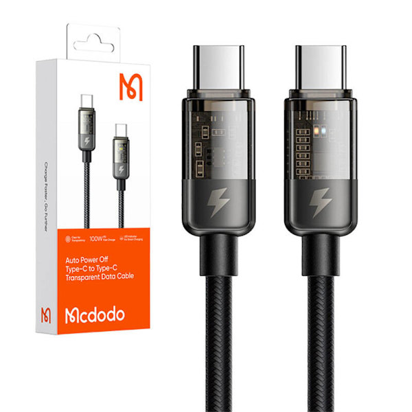 Kaapeli USB-C–USB-C Mcdodo CA-2840, PD 100 W, 1,2 m (musta)