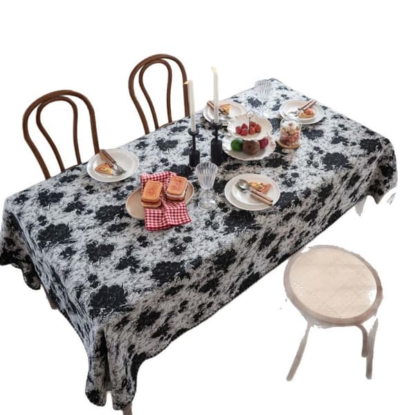Elegant Fransk Dug - Jacquard Sort Graffiti Design S S