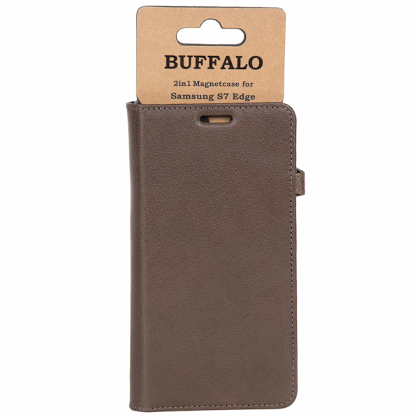 BUFFALO Mobilfodral  3 Kortfack Brun - Samsung S7 Edge