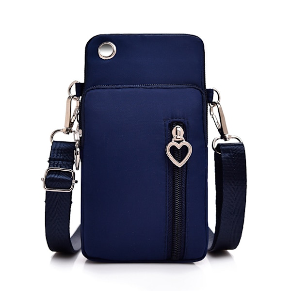 Crossbody minitaske Mobiltaske Marine blå