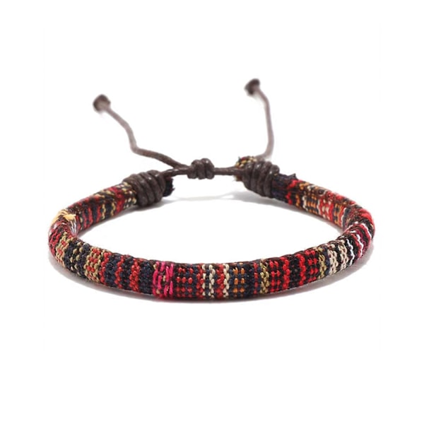 Böhmisk stil flätat armband Flerfärgad