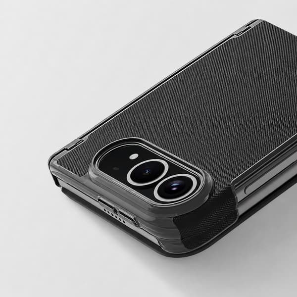 Vikbart mobilskal kompatibelt med iPhone Duo – PU-läder, kortfack och kameralinsskydd Black Black