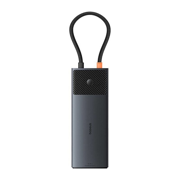 Adapter Hub 10in1 Baseus USB-C - 2xHDMI, 3xUSB-A, USB-C, RJ45, SD/TF, PD (svart)