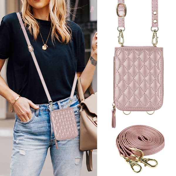 Chic kortholder foldbart etui til Moto Razr 40 - Rosaguld