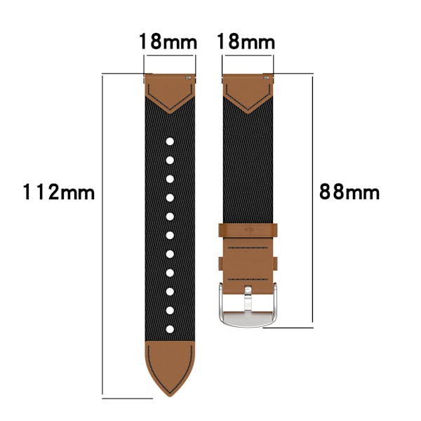 Huawei Watch GT5 kompositrem 18 mm urkomposit nylonflettet rem
