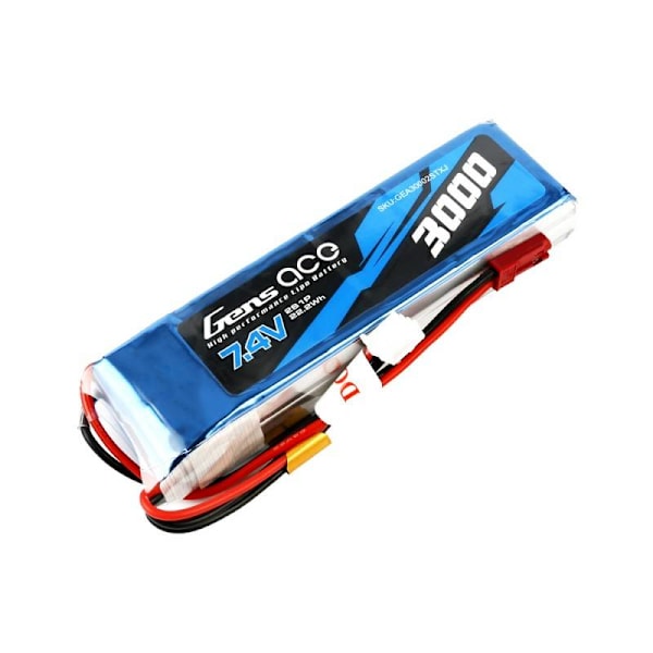 Batteri Gens Ace 3000mAh 7,4V 1C 2S1P LiPo
