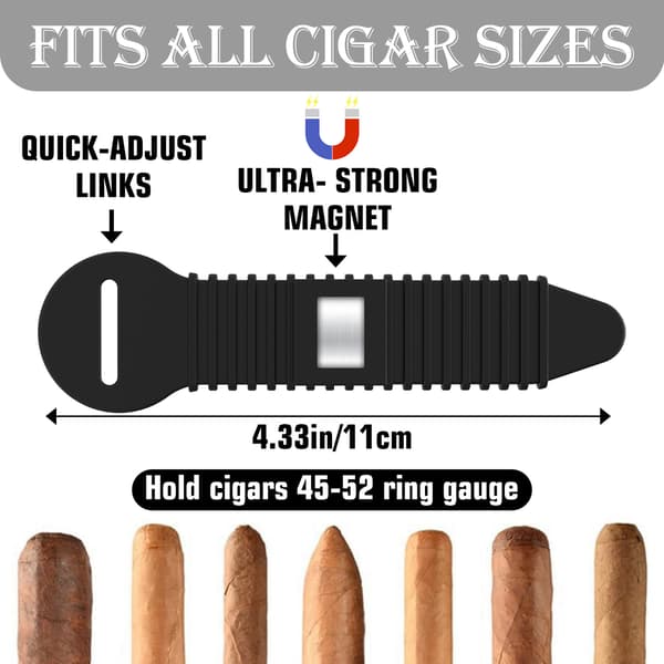 Silikone Magnetisk Cigarholder Clip - Sort, Udendørs Brug