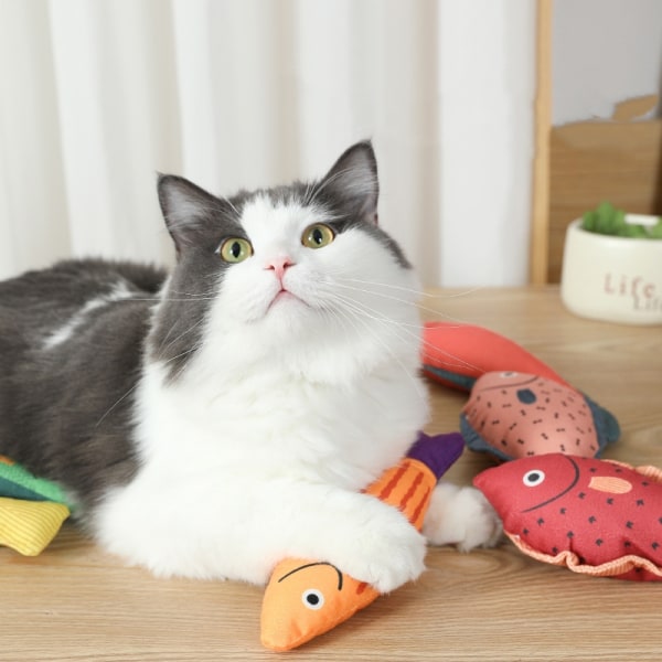 Pet Chew Toy, interaktiva kattkickerleksaker för inomhuskattunge för att lindra tristess Gul
