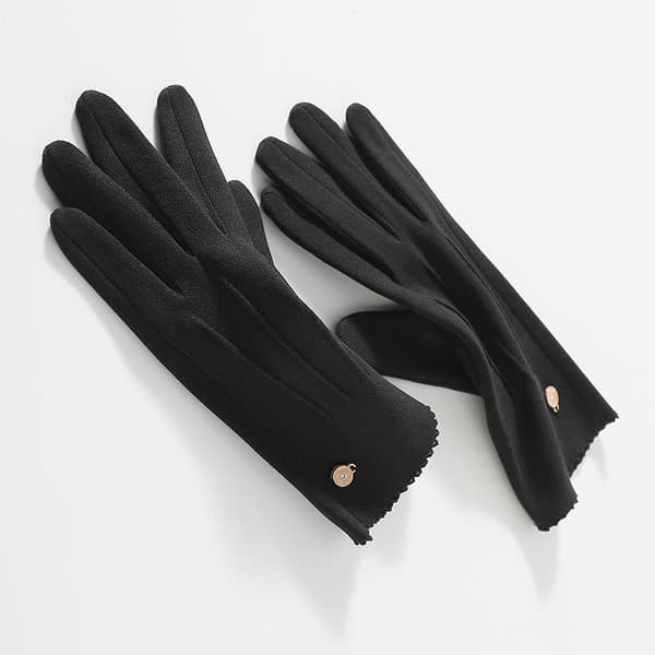 Vinterhandskar med pekskärm för kvinnor - Varmt fleecefoder, vindtätt och bekvämt Black Black