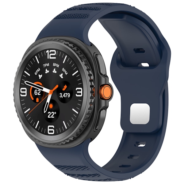 Stilfuld silikonerem til Galaxy Watch8 & Watch Ultra2 Blå