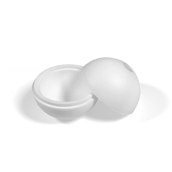 Set med 2 vita silikonisbollsformar - 45 mm diameter