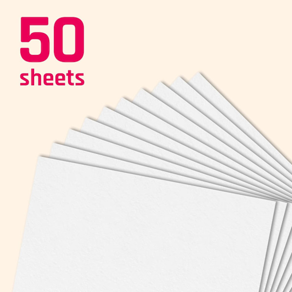 100 g vitt kartongpapper, 8K (27,3x38,9 cm), 50 ark