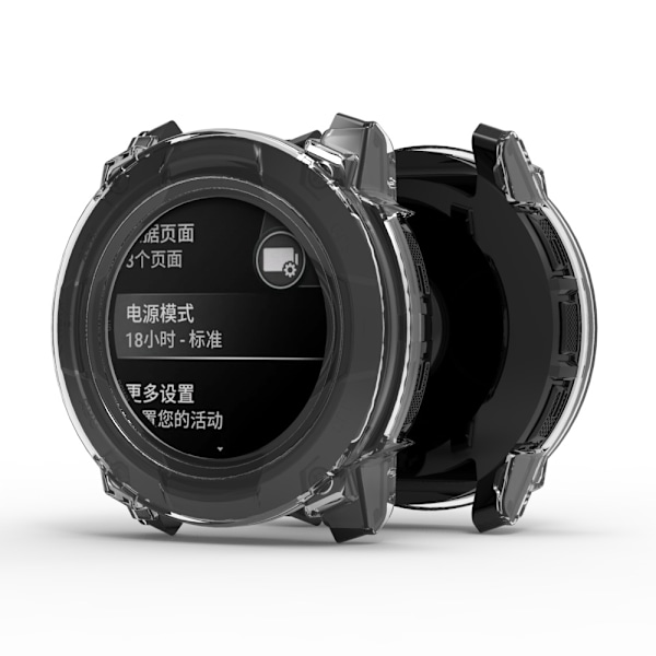 Garmin Instinct 3 -kotelo - PC + karkaistu kalvo Läpinäkyvä 45 mm