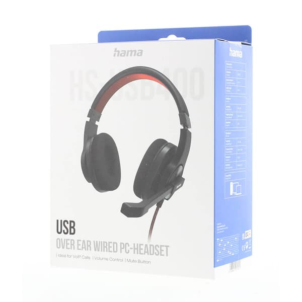 Headset PC Office Stereo Over-Ear HS-USB400 V2 Svart