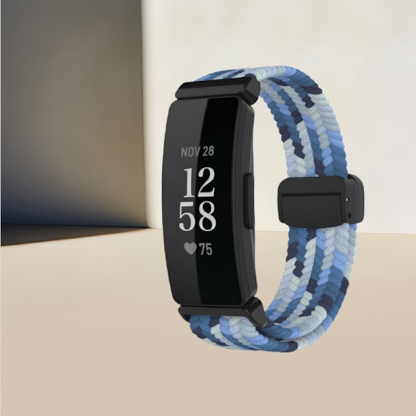 Stilrent vävt magnetband i nylon för Fitbit Inspire 3 Flerfärgad 2