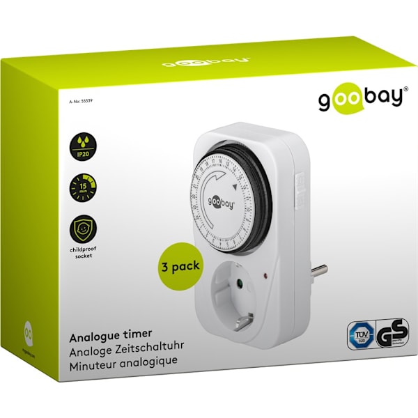 Set med 3, analog timer