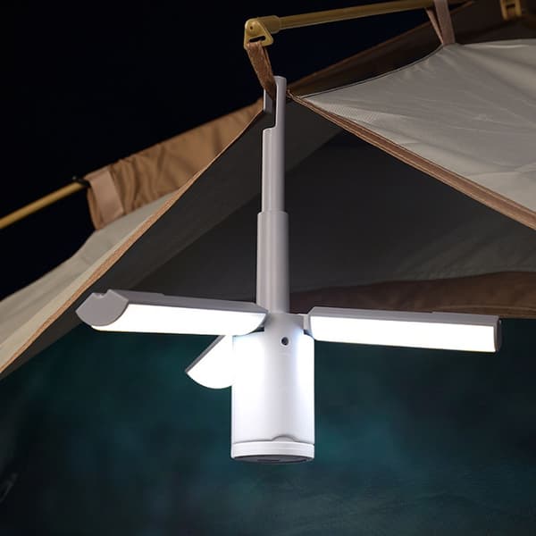 Multifunktionel Foldbar Campinglanterne - Bærbar LED Teltlampe med 2400mAh Batteri
