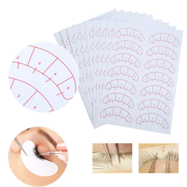 Under Eye Pads Stickers Patches för ögonfransförlängning 140 stycken Vit