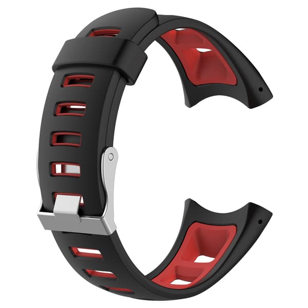 Silikone urrem til Suunto Quest/M1/M2/M4/M5 Black+Red Black+Red