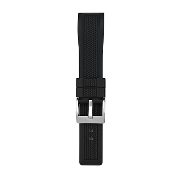 Silikoninen kellonranneke Huawei GT5/GT4/Watch4:lle Musta + hopea 20 mm