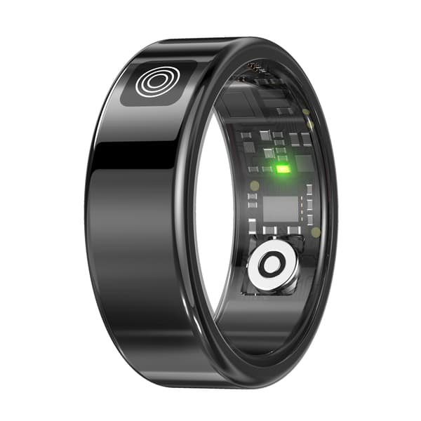 SR08 Smart Ring: Sundheds- og fitnesstracker med LED-display, kompatibel med Android og iOS Black 11 Black 11