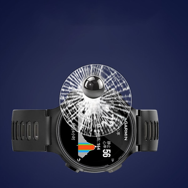 Skärmskydd i härdat glas för Smartwatch (2-pack) Garmin Forerunner 735