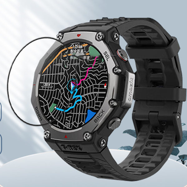 Amazfit T-Rex 3 Skärmskydd (2-pack) - Mjuk, 3D-böjd, HD-klar, Fodralvänlig