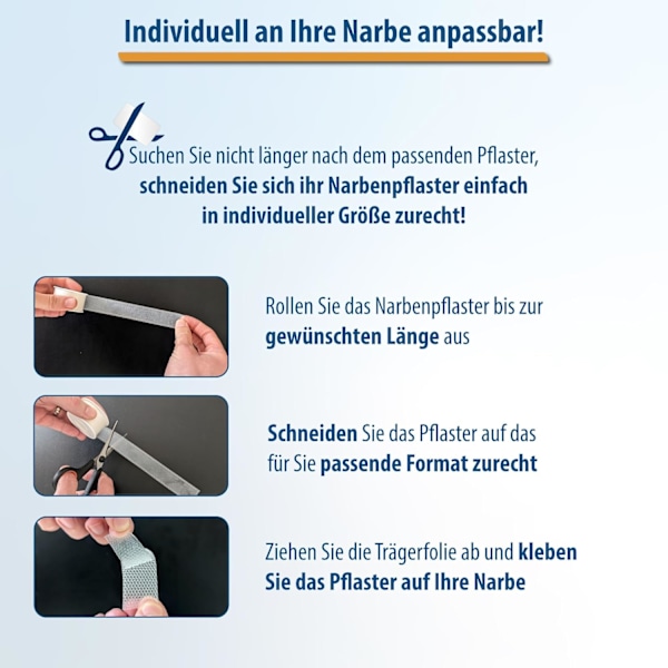 Ärrtejp - Silikonärrark Matt transparent färg 1 m