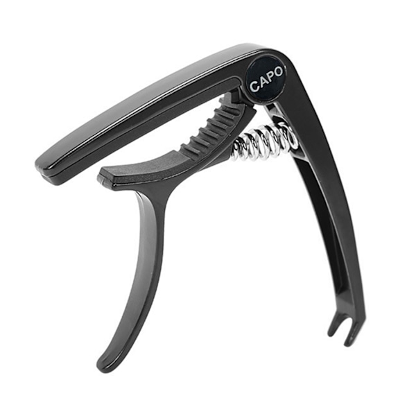 Guitar Capo i zinklegering til akustiske guitarer Sort