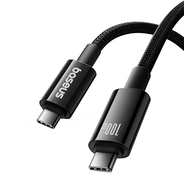 Baseus-kabel USB Tungsten Gold USB-C till USB-C 100W 1,5m (svart)