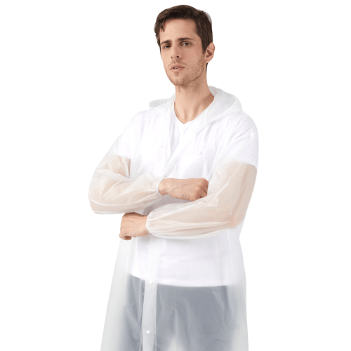 Sadetakki hupulla Transparent L Transparent L