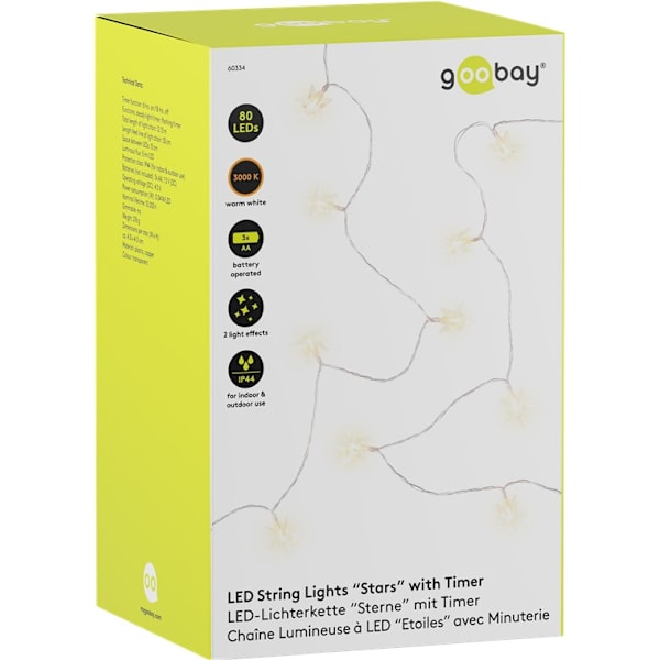 80 LED ljusslinga "Stjärnor"