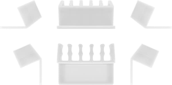 Kabelhåndtering 5-slots, hvid