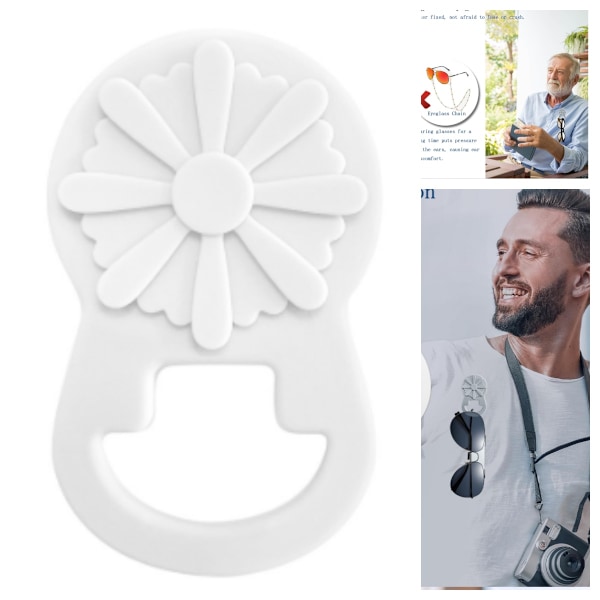 Magnetisk Glasögonhållare för Kläder White White